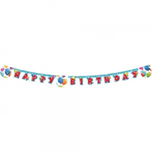 Banner Petrecere Happy Birthday Baloane Colorate